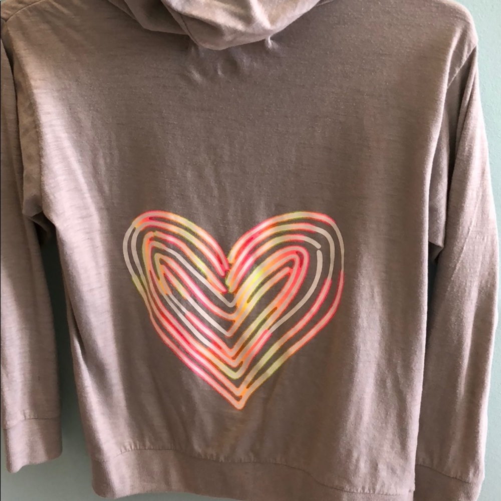 Girls grey zip up sweater